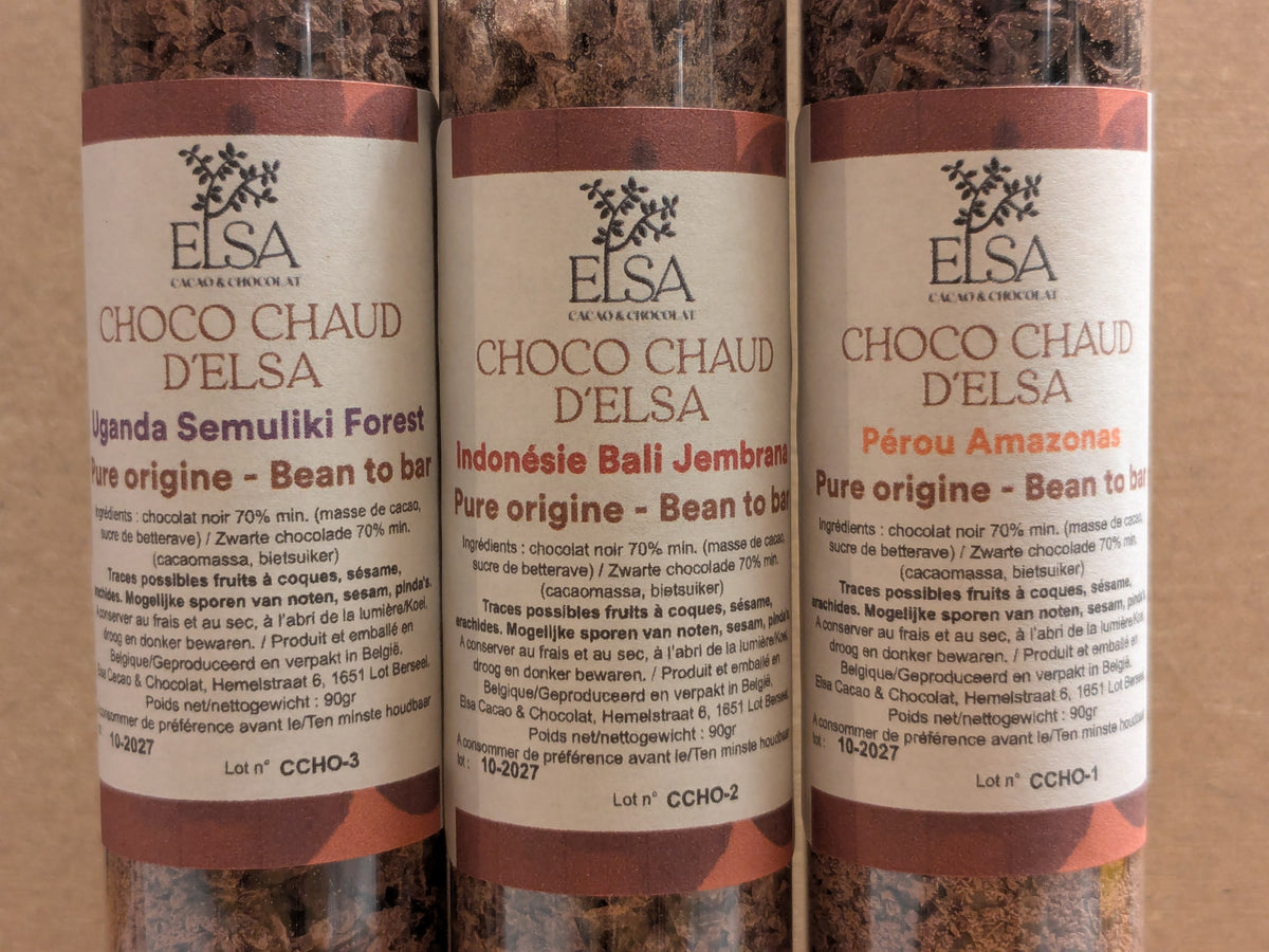 Les choco chauds pure origine d'Elsa
