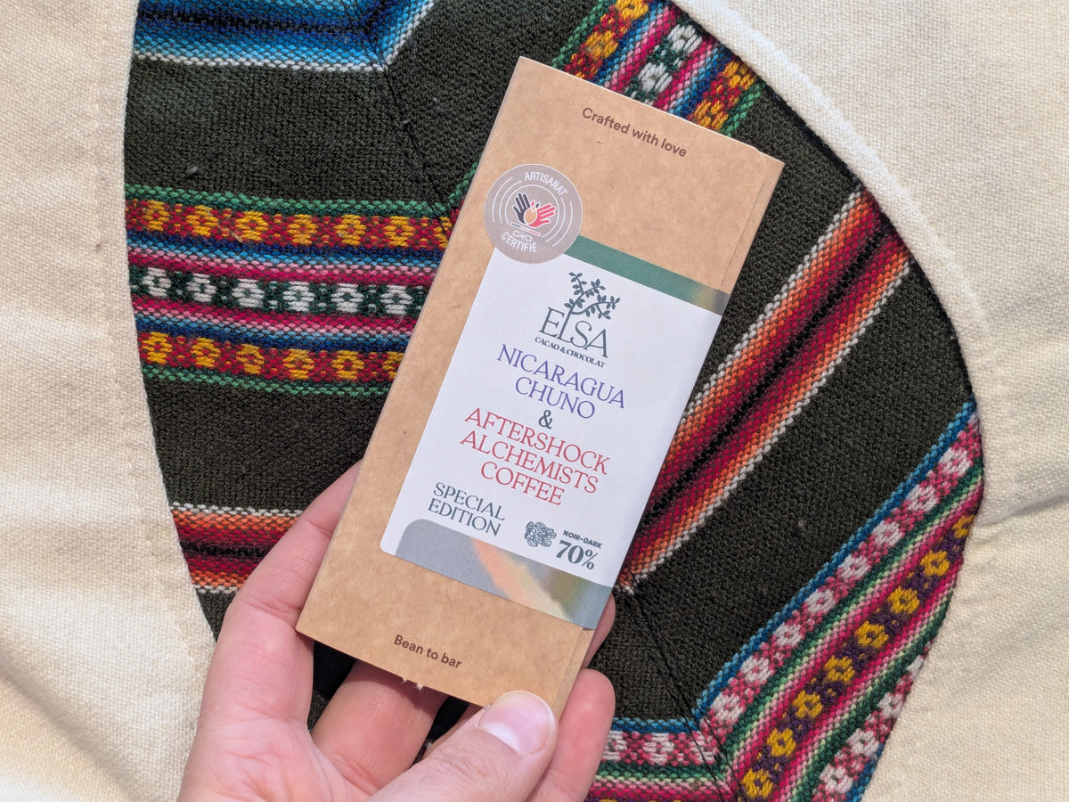 Tablette inclusion café Colombie Aftershock Alchemists Coffee - Origine Nicaragua Chuno, 70% - EDITION SPECIALE