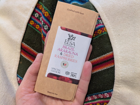 Tablette inclusion framboises séchées - Origine Brésil Fazenda Ararauna, 70% - EDITION SPECIALE