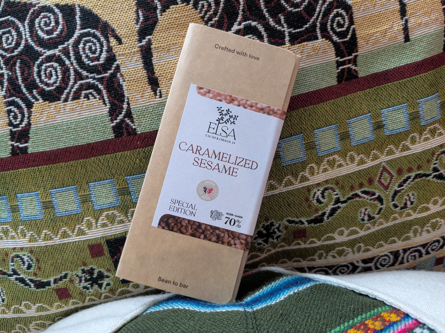 Tablette inclusion sésame caramélisé - Blend 70% - EDITION SPECIALE