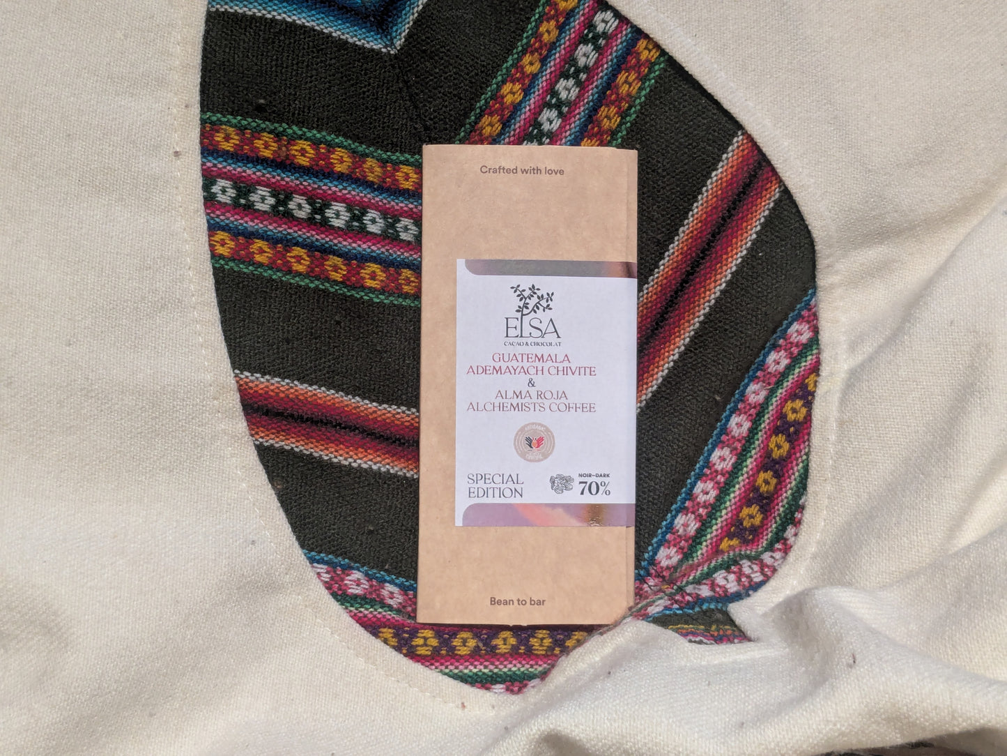 Tablette inclusion café Honduras Alma Roja Alchemists Coffee - Origine Guatemala Ademayach Chivite, 70% - EDITION SPECIALE